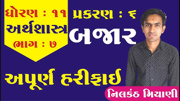 STD 11 Economics Ch 6 (બજાર) ભાગ 7 | ધોરણ 11 અર્થશાસ્ત્ર Ch 6 (બજાર) | Nilkanth Miyani