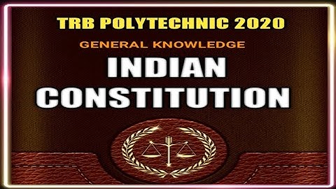 TRB POLYTECHNIC/ UGC NTA NET  2020 GK : INDIAN CONSTITUTION(IMPORTANT QUESTIONS)|RAPIDMINDS TAMIL