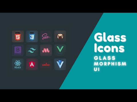 Glassmorphism Icons using HTML and CSS