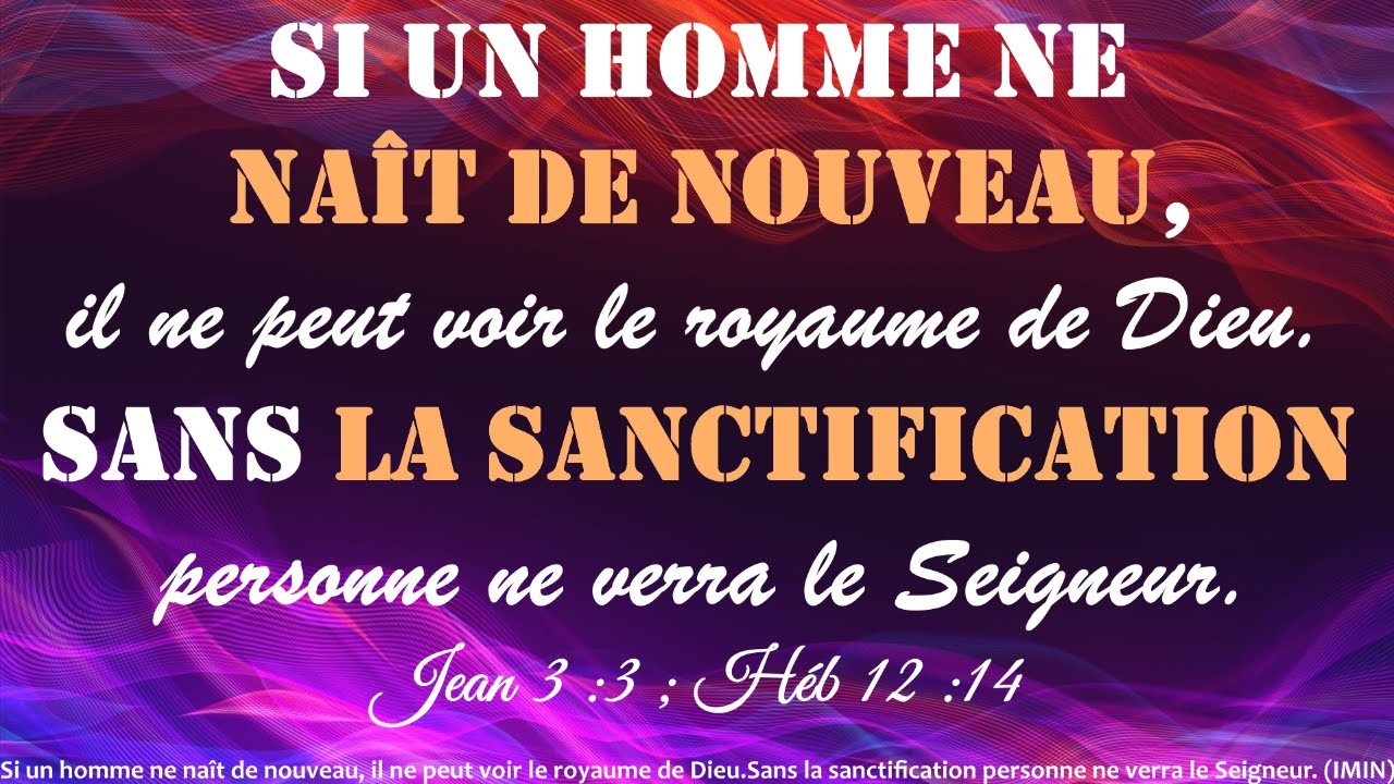 Recherchez la paix avec tous, et la sanctification, sans laquelle