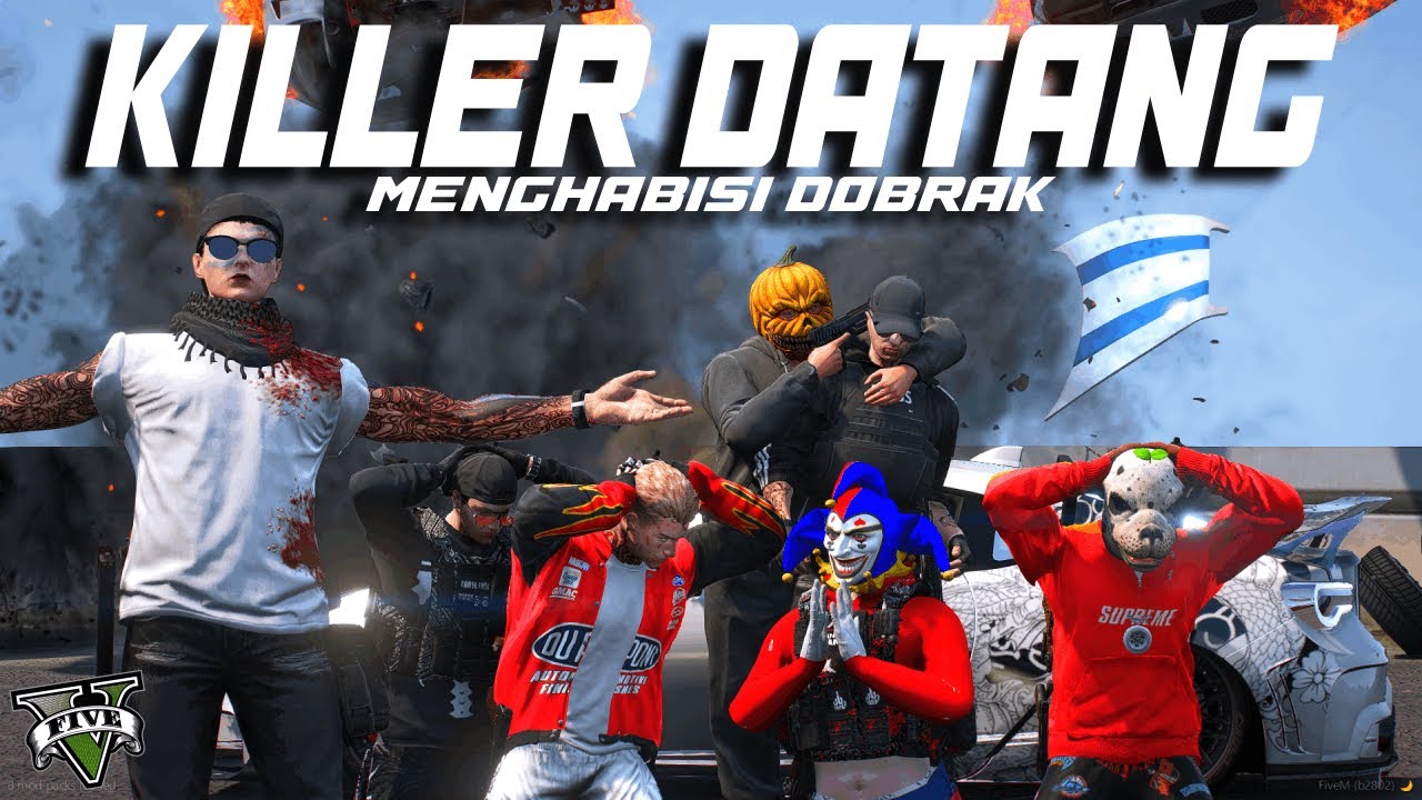 KILLER MENGHANTUI DOBRAK !! DOBRAK DI HABISI OLEH KILLER INI SAMPAI KEWALAHAN !! - GTA 5 ROLEPLAY