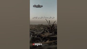 وَتَوَلَّىٰ عَنْهُمْ وَقَالَ يَا أَسَفَىٰ عَلَىٰ يُوسُفَ | تلاوة هادئة #مشاركة_مع_الأصدقاء #duet