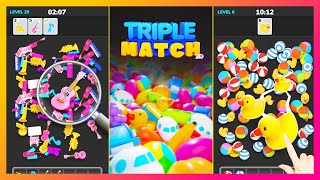 Triple Match 3D : The Most Addictive Triple Match Levels - Gameplay  🐥🍎🎸⚽🎺 screenshot 2