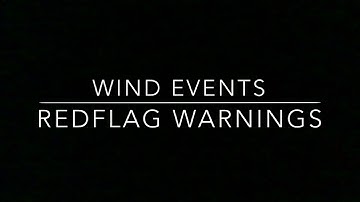 Wind Events and Red Flag Warnings