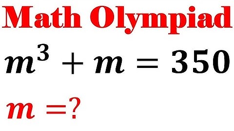 MATH OLYMPIAD | A NICE ALGEBRA CUBIC EQUATION |