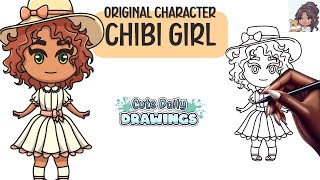 How to Draw a Cute Chibi Anime Girl ⏐ Lofi Music for Drawing ⏐ Cute Easy Drawing Tutorial screenshot 2