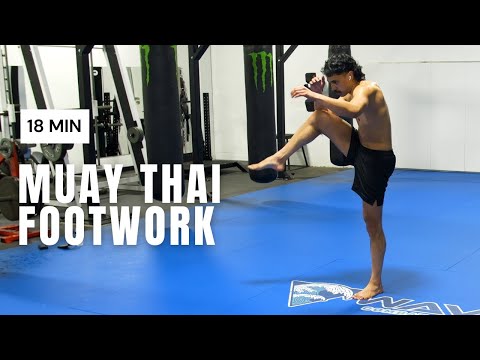 18 MIN MUAY THAI Workout - No Equipment - IMPROVE FOOTWORK