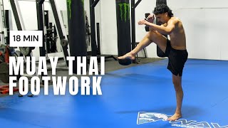 18 MIN MUAY THAI Workout - No Equipment - IMPROVE FOOTWORK