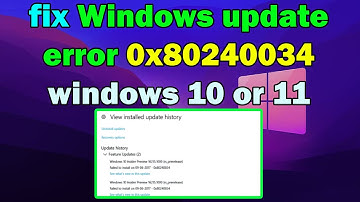 How to fix Windows update error 0x80240034 windows 10 or 11