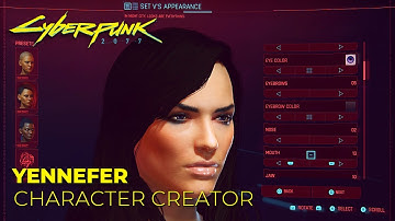 Yennefer from The Witcher Character Creation - Cyberpunk 2077