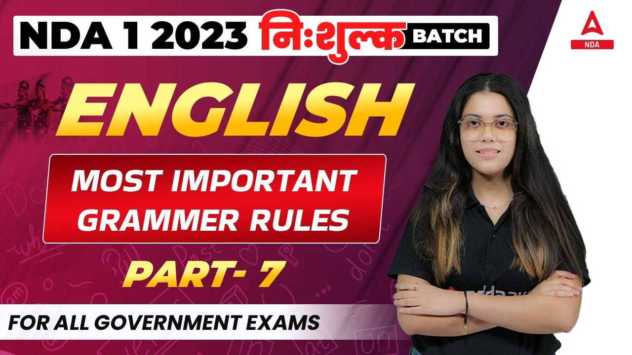 NDA 1 2023 | Most Important Grammar Rules in English for NDA 2023 Exam ...