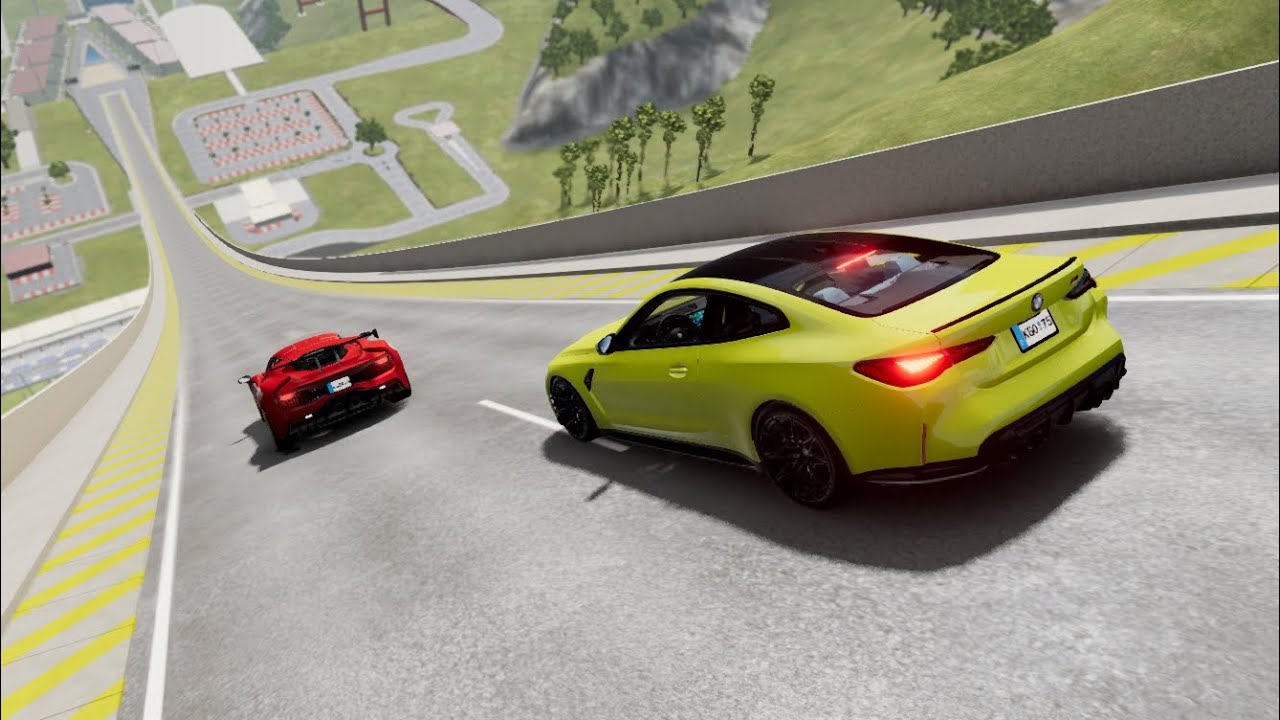 Big High Ramp Jumps With Expensive Sports Cars Crashes - BeamNG Drive #3