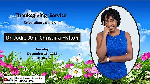 Thanksgiving Service Celebrating the life of Dr. J...