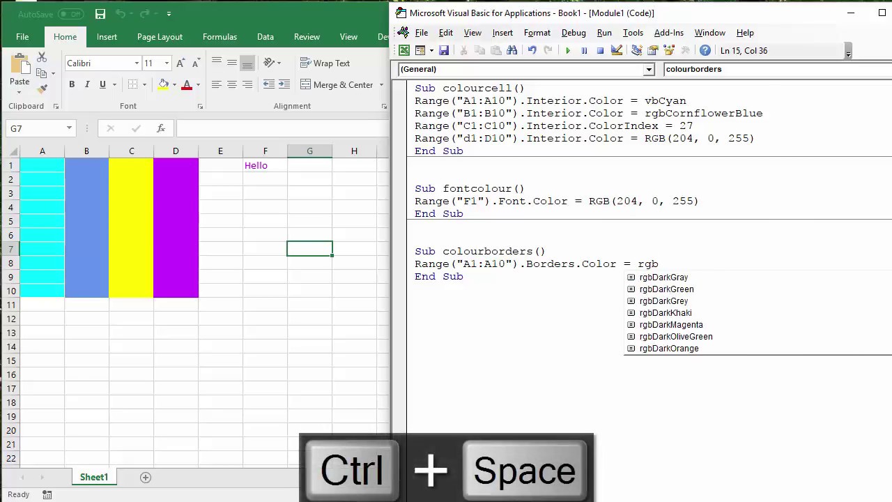 Vba Color Chart