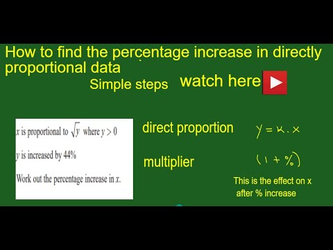 Direct Percentage Formula Direct proportional data and percentage changes Exam Style GCSE Maths ...