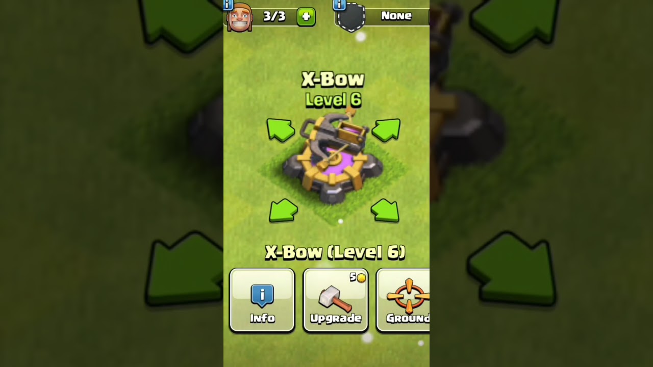 X-Bow level 1 to max level Clash of Clans