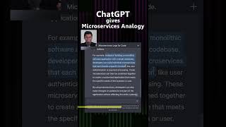 ChatGPT gives Microservices Analogy