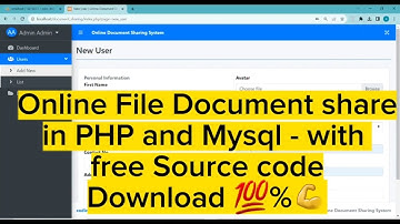 Online Document Sharing Management System in PHP and MySQL | Download