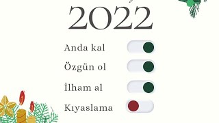 2022 yılında düzenli olarak yapacağım hedefler. 2022' de Zinciri Kırma !