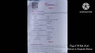 12th std Computer Science chapter 12 SQL(one mark)