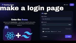 make your own login page. By using REACT and TAILWIND CSS | Fun with code