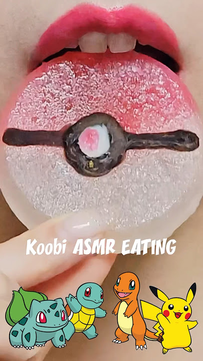 포켓볼 코하쿠토 asmr KOHAKUTO CANDY MUKBANG  Pokemon Pikachu EATING SOUNDS Satisfying asmr edible crystals