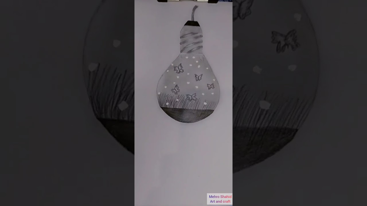 creative light bulb 💡 drawing / light bulb idea 💡 / light bulb sketch / My Sketching