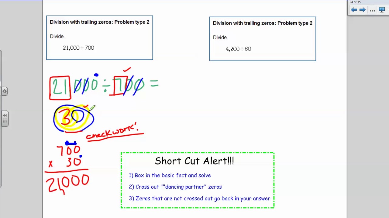 Division with Trailing Zeros Problem Type 2 - YouTube