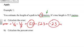 Math Studies 1 (8/23/17): Percentage Error