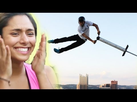 When Women Try To Extreme Pogo Sticking