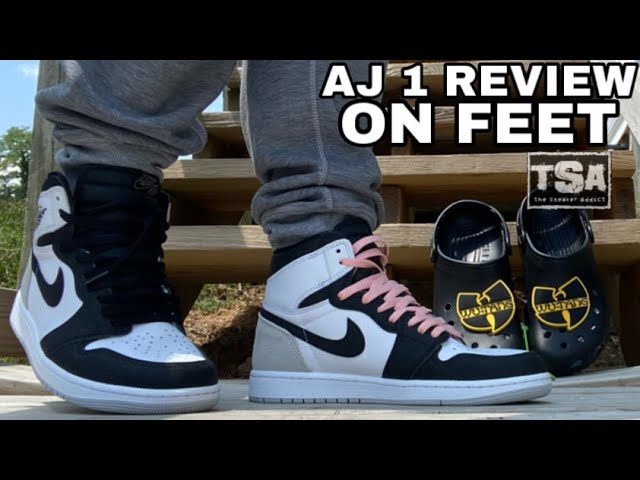 Air Jordan 1 bleached Coral Stage haze Sneaker on feet lace swap review How  to style