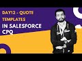 DAY12 - Quote Template in @salesforce CPQ #salesforcecpq #sfdcpanther #pantherschools