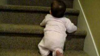 crawling upstairs