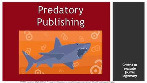 Predatory Publishing