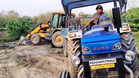 New Jcb3dx Eco powertrec Sonalika Trakstar Tractor Expart Loading Red In Trolley