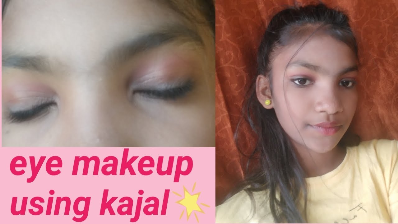 Easy and beautiful eye makeup using kajal /makeup without foundation