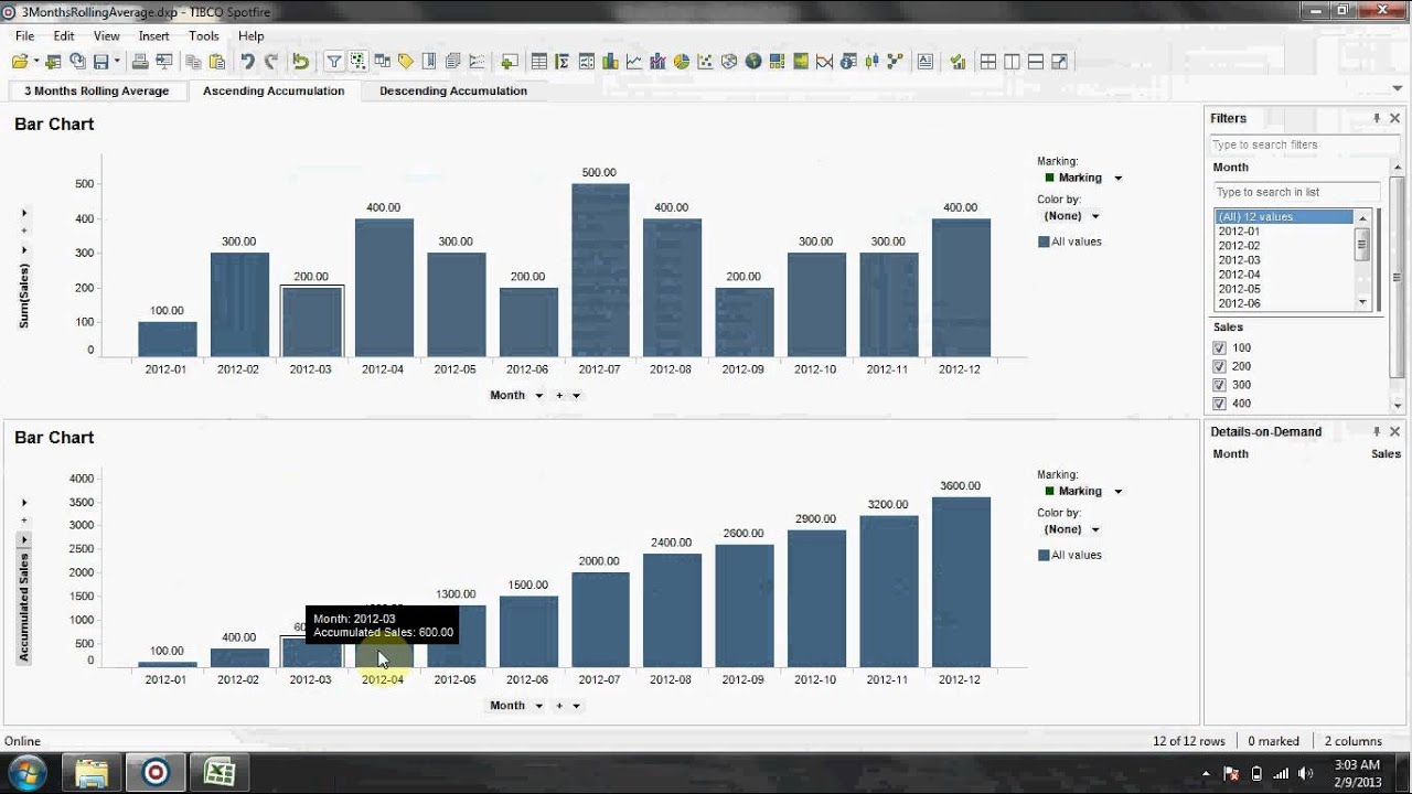 Spotfire Stacked Bar Chart