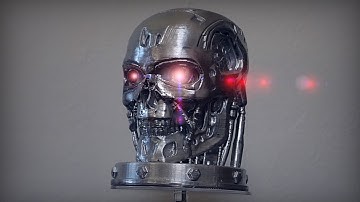 3D Printed Terminator Skull T800