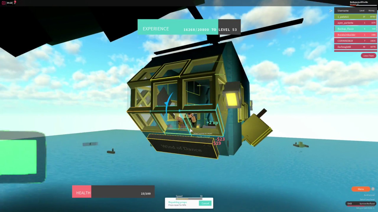 Roblox Whatever Floats Your Boat Helicopter Part 5 Youtube - roblox whatever floats your boat how to make a plane