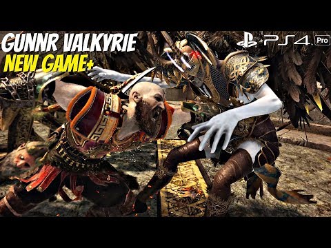 God of War 4 NG+ VALKYRIE Gunnr Boss Battle & Perfect Enchantment (GoW 2018) PS4 Pro