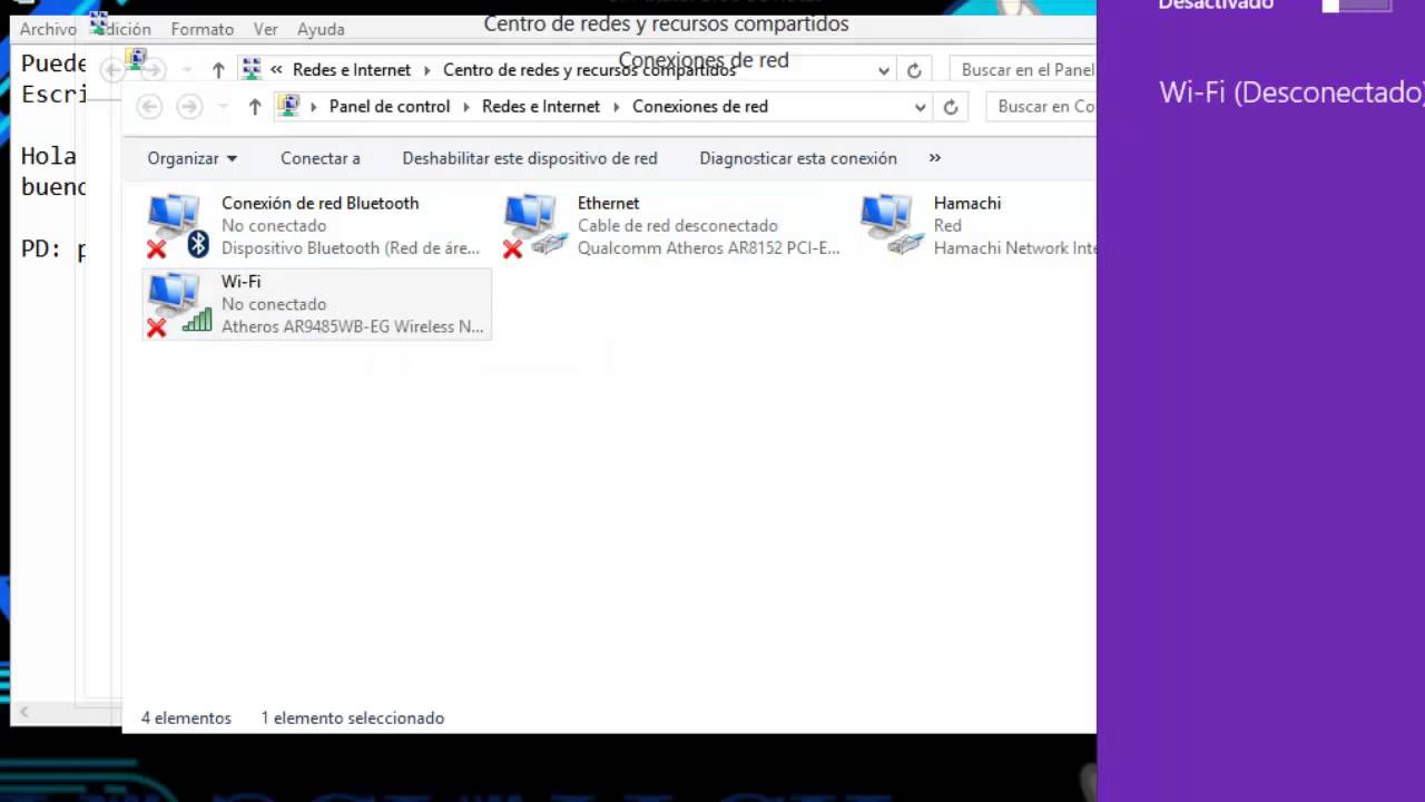 como compartir wifi desde mi pc windows 8.1