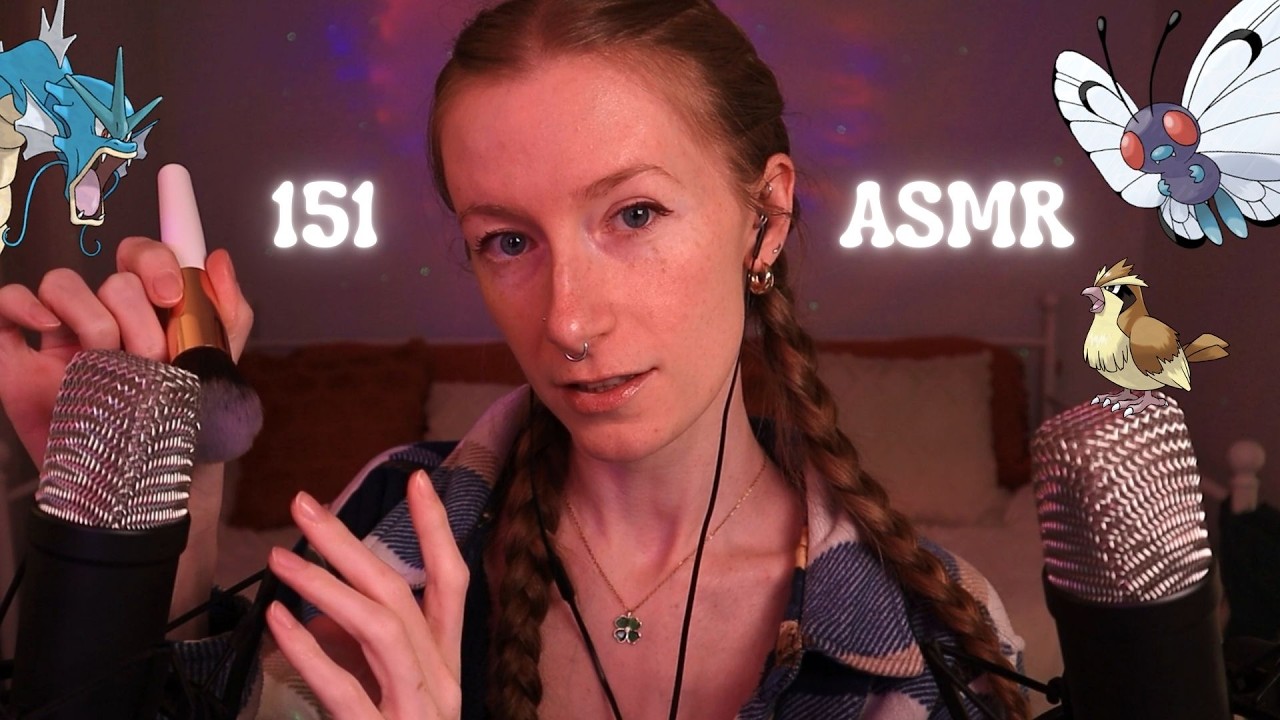 ASMR for millennials ✨ Whispering the original 151 Pokémon (with cozy mic brushing)