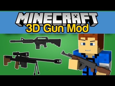 3d Gun Mod 1 11 2 1 10 2 For Minecraft Youtube