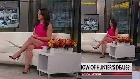 Emily Compagno Smoking Hot Legs in a Long Peek-A-Boo Slit!