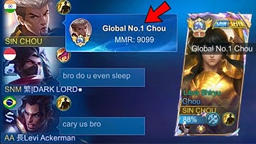 TOP WERELDWIJDE 1 CHOU KEERT TERUG!! 💥 VOLLEDIGE GAMEPLAY | Mobile Legends