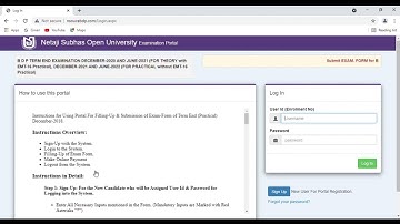How to get User ID & Password for login | BDP Final exam form fill up Netaji Subhash Open University