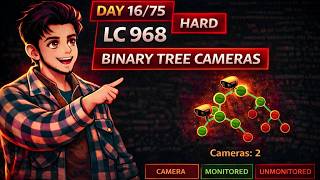 LC 968 Binary Tree Cameras | Greedy + DFS HARD | Explained