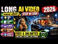 LONG AI VIDEO Free Me Kaise Banaye? 😱 Unlimited AI Videos | Full Tutorial 2026