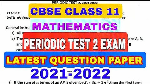 Cbse Class 11 Maths Periodic test 2 Question Paper | CBSESamplePaperSolvingforClass11|Class11Maths|