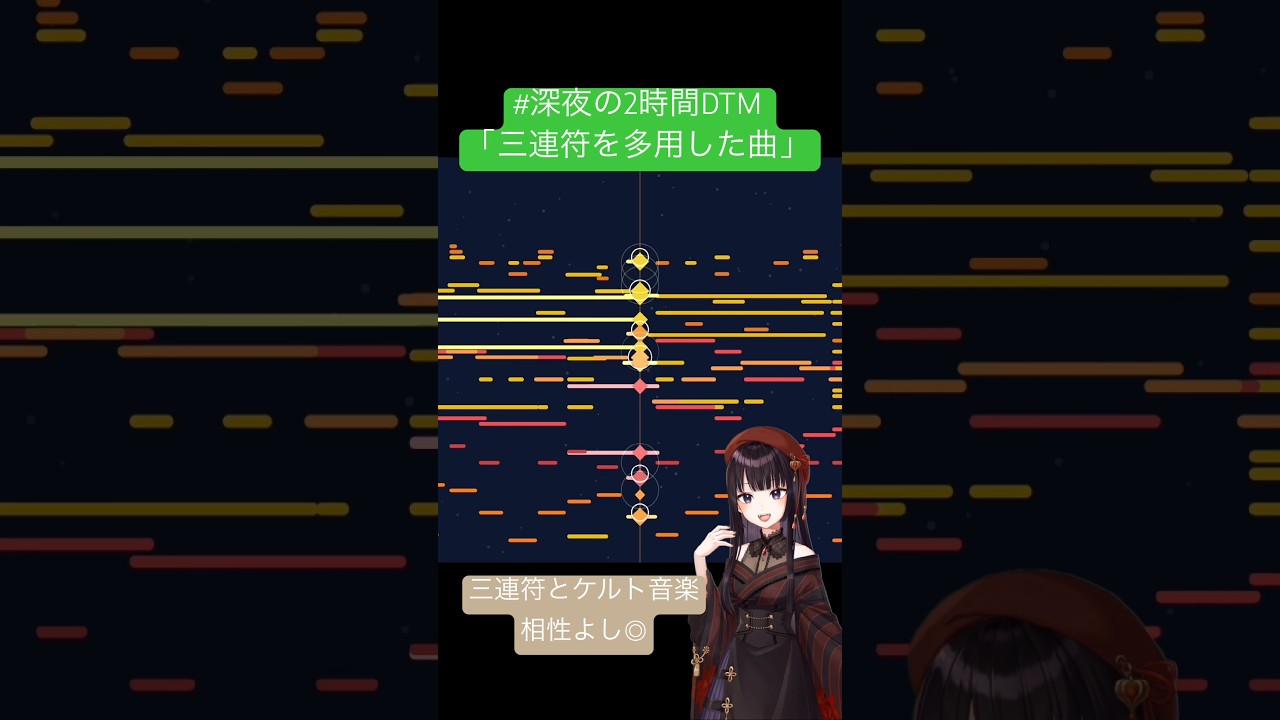 #深夜の2時間DTM 「三連符を多用した曲」 #作曲 #DTM #2hoursDTM #shorts